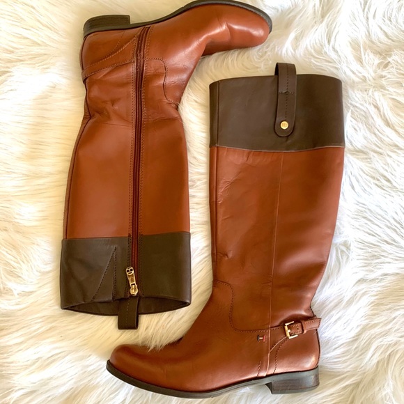 tommy hilfiger buckle high boot stretch